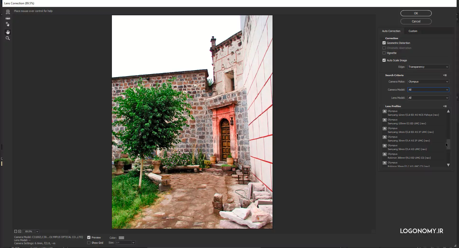 آشنایی با ابزار اصلاح خطای لنز Lens Correction در برنامه فتوشاپ (Photoshop)